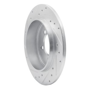 Ford Explorer Brake Rotor (1) - Rear Right - R1 Concepts - Drilled & Slotted - Silver - `02-`10